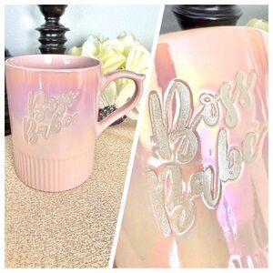 NWT BOSS BABE Iridescent Large Ceramic Mug